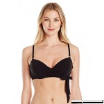 Robin Piccone Women's Ava Overwrap Bikini Top with Underwire Black B06XS51BYT